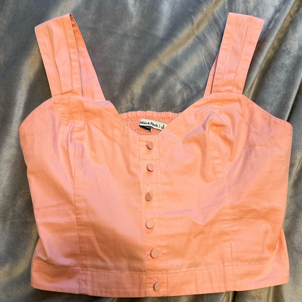 Cropped pink Abercrombie tank